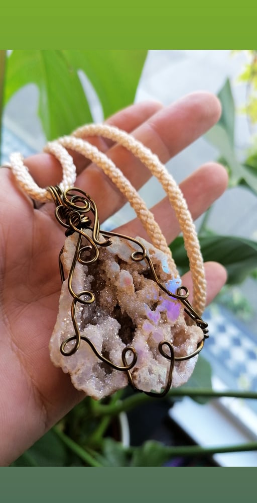 Image of Angel aura bronze necklace