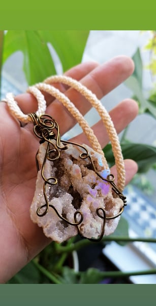 Image of Angel aura bronze necklace