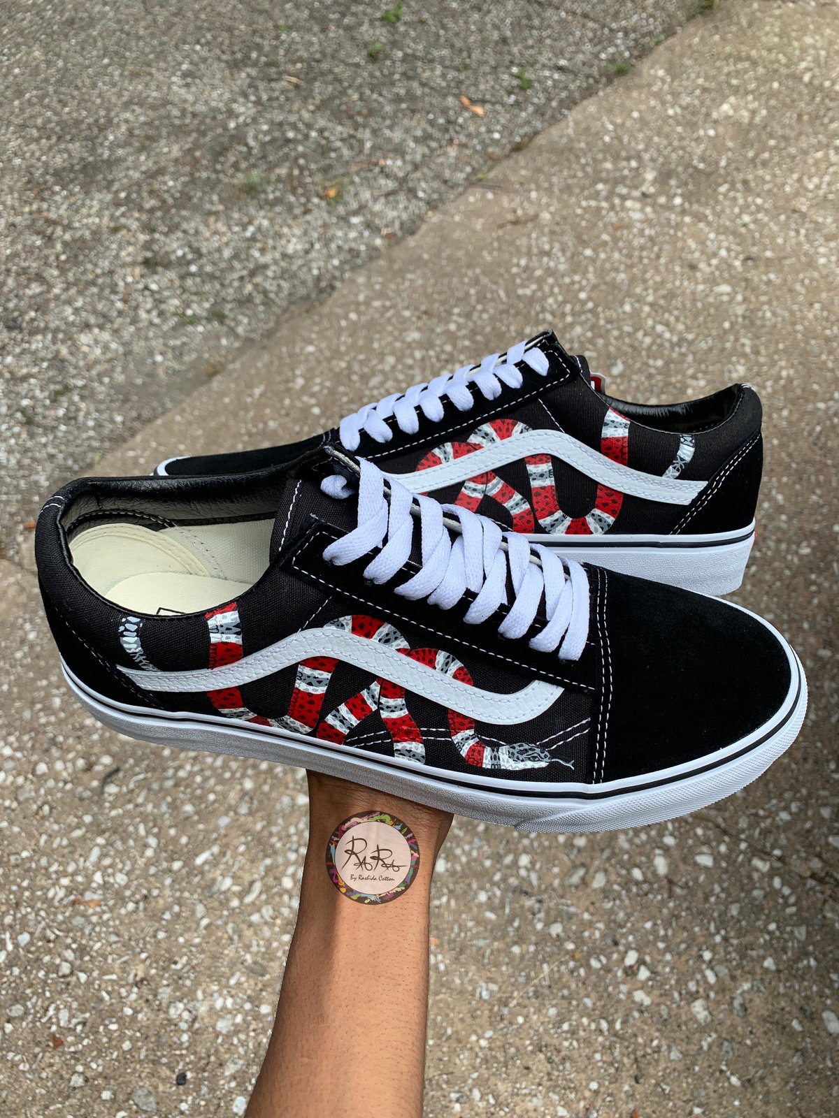 vans with gucci snake