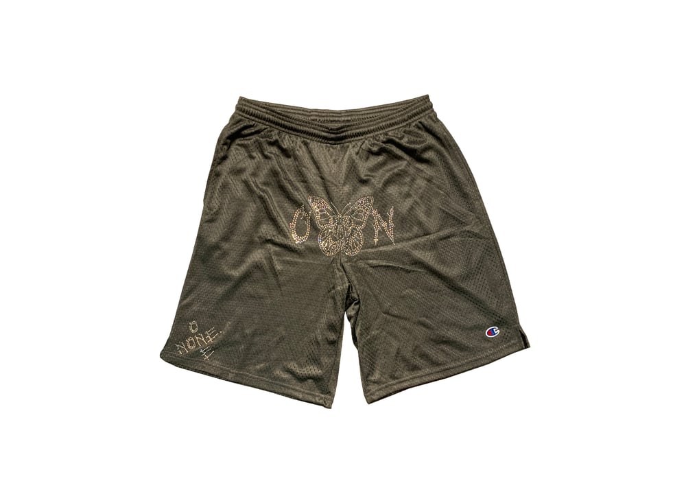 Oxn rhinestone champion B-ball shorts 