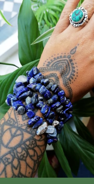 Image of Lapis lazuli chunky bracelet 