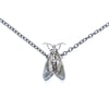 Clymene Moth necklace or lapel pin in sterling silver