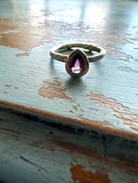 Image 10 of pink spinel ring with sterling silver twig band . size 5.25