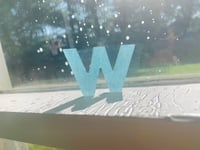 Colored Resin Letter Keychain