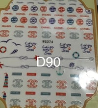 Image 5 of Designer Nail Stickers D86- D90