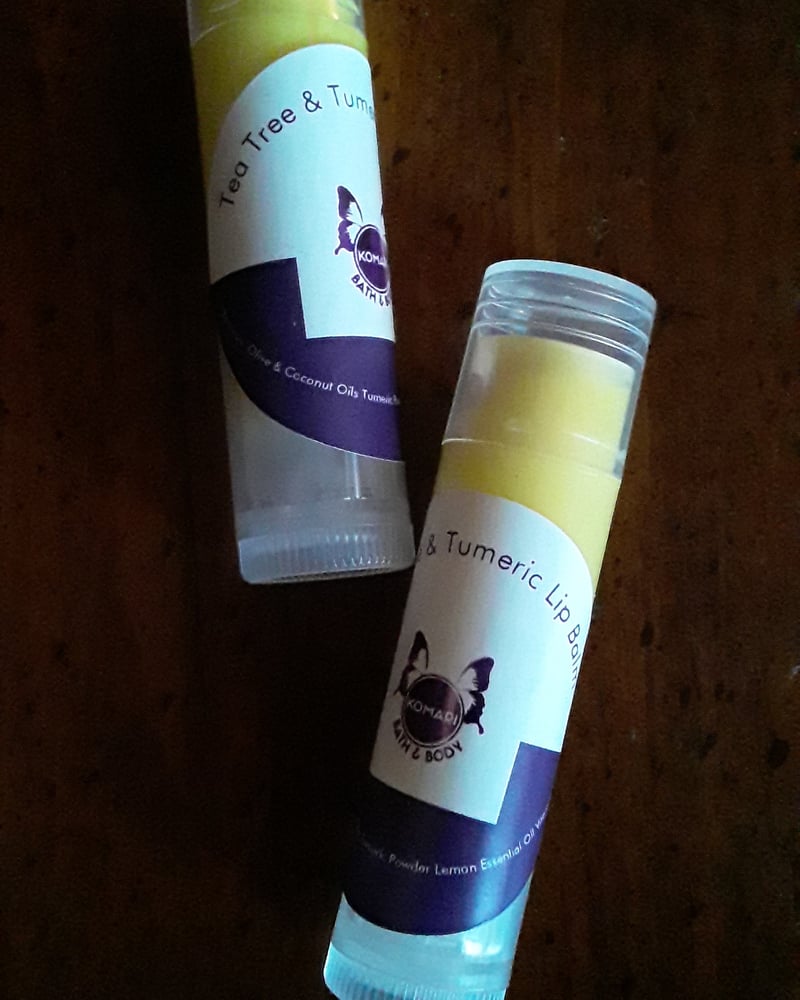 Image of 2 Lip Balms...Tea Tree & Tumeric Lip Balm 