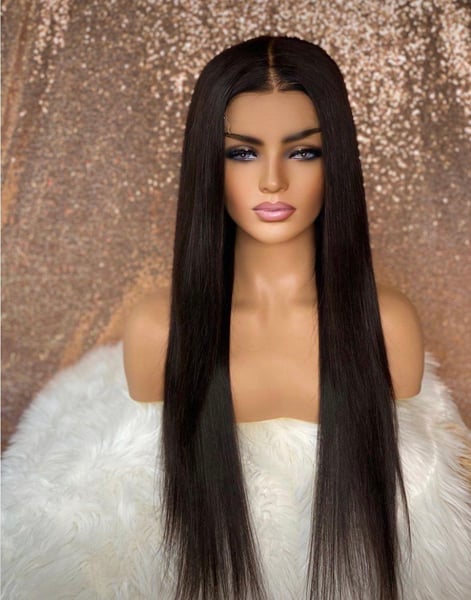 Image of 28” lace closure wig middle part 