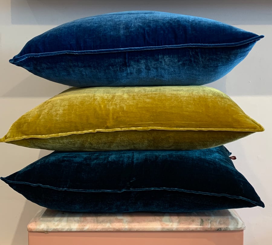 Image of cushion silk velvet 
