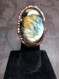 Image 1 of Electroformed Labradorite Ring size 7 1/4
