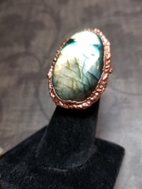 Image 2 of Electroformed Labradorite Ring size 7 1/4