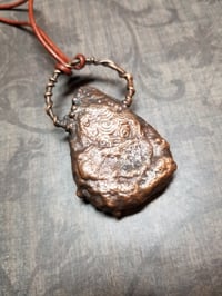 Image 3 of Electroformed Labradorite on Leather