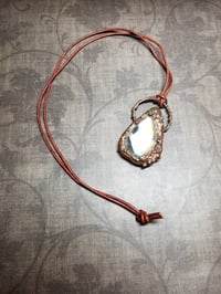 Image 4 of Electroformed Labradorite on Leather