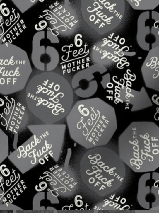 BACK OFF 6FT - Face Mask | Nose Bridge 