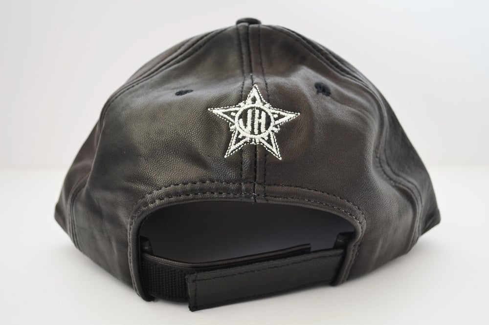 Image of Vintage 1990's New York Giants Jeff Hamilton Leather Strapback Hat