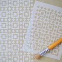 Image 1 of Kasbah Furniture Stencil for Furniture, Wall and Fabric Projects-Moroccan stencil-DIY 