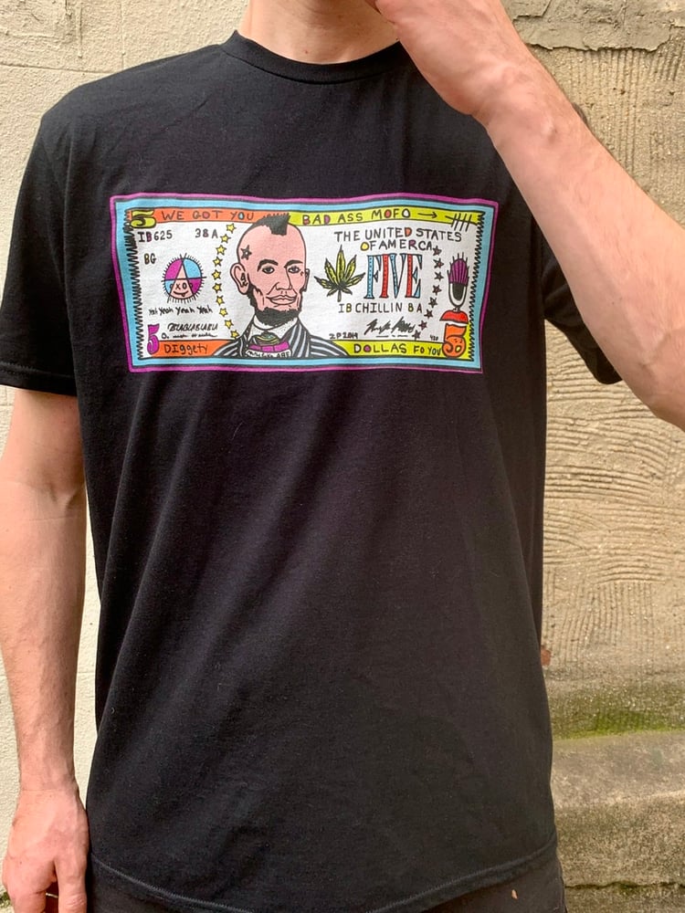 Image of $5 Bill Full color T-shirt 