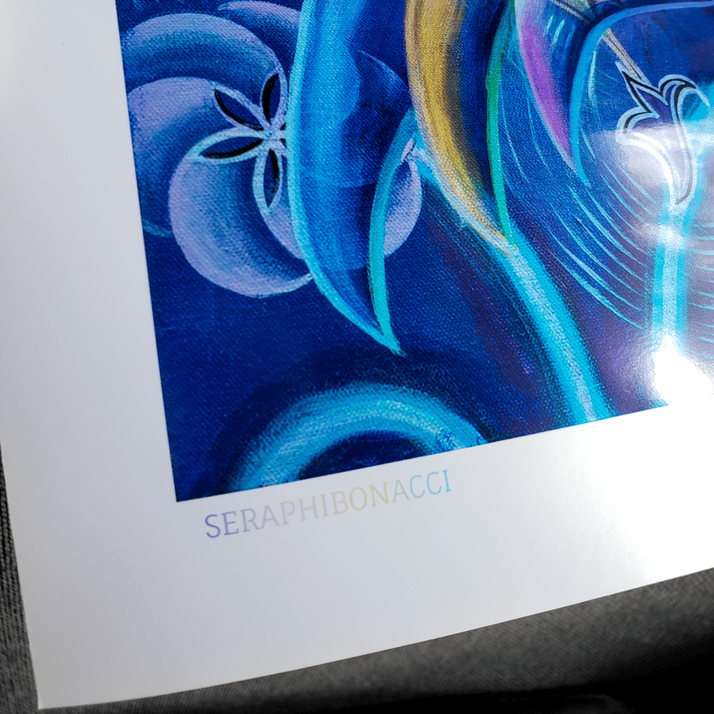 Image of 'Seraphibonacci' limited edition metallic poster