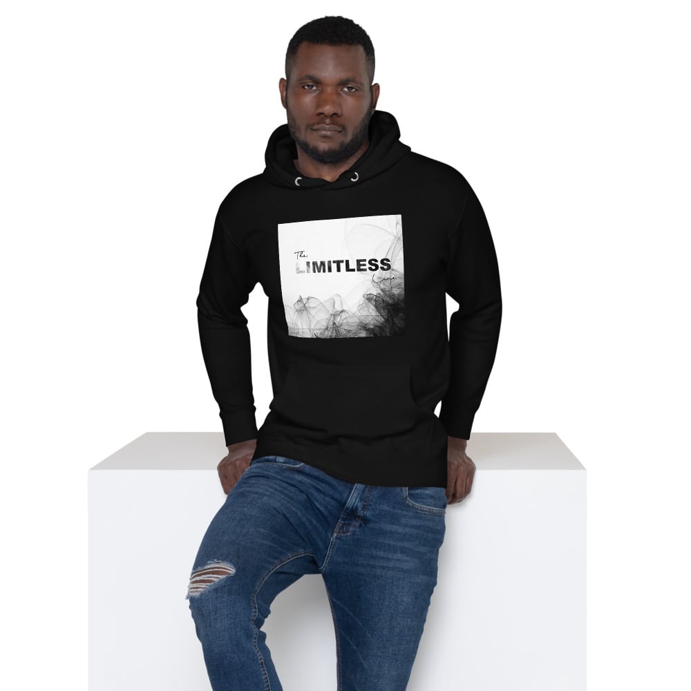 faded hoodie black and white