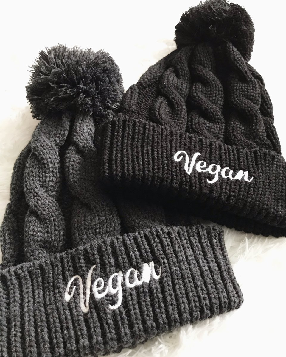Knitted Double Layer Cotton Beanie and Loop Scarf Set Vegan 