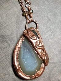 Image 2 of Electroformed Onyx Drusy Necklace