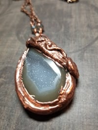 Image 1 of Electroformed Onyx Drusy Necklace