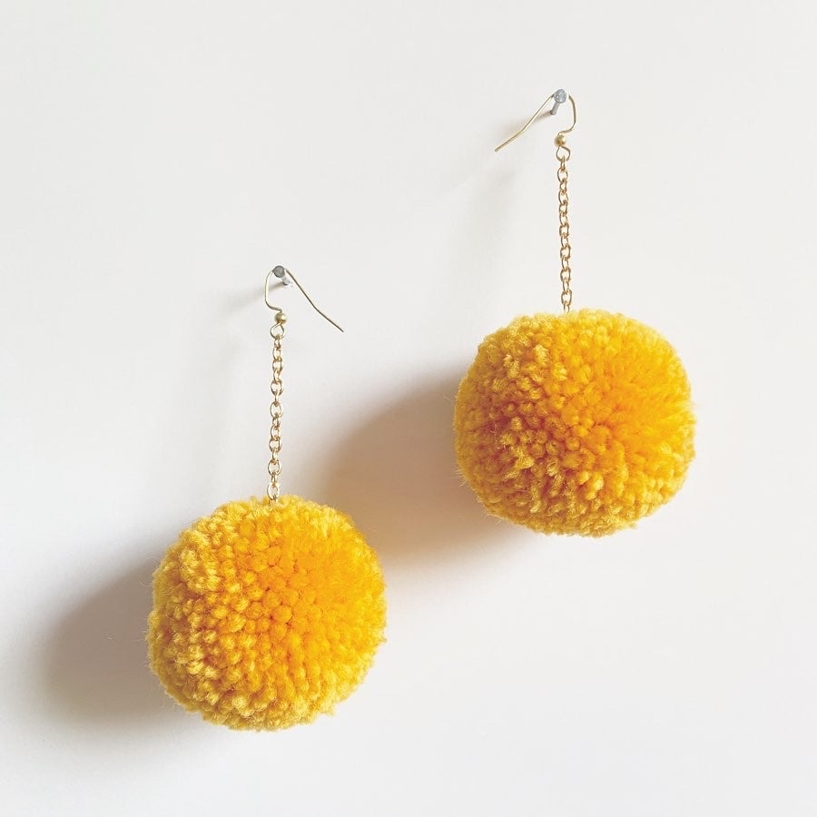 Image of Single Pom Earrings