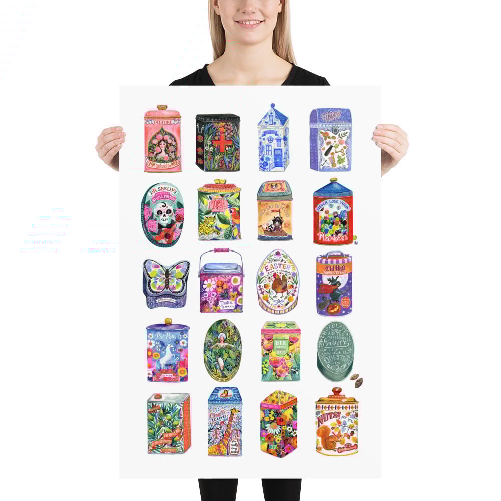 Image of Archival art print - Tin can collection