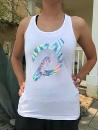 Women's Tie Dye Logo Racer Back Tank