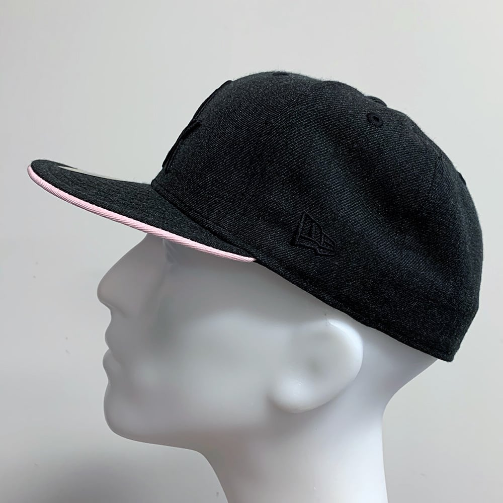 Image of Heather Black with pink New Era 59Fifty fitted. *SALE*