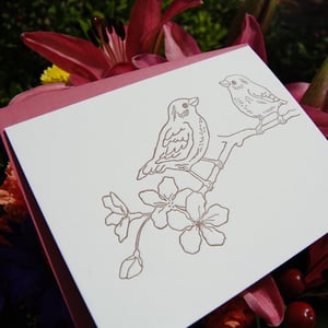 Image of Letterpress Card Set: Songbirds