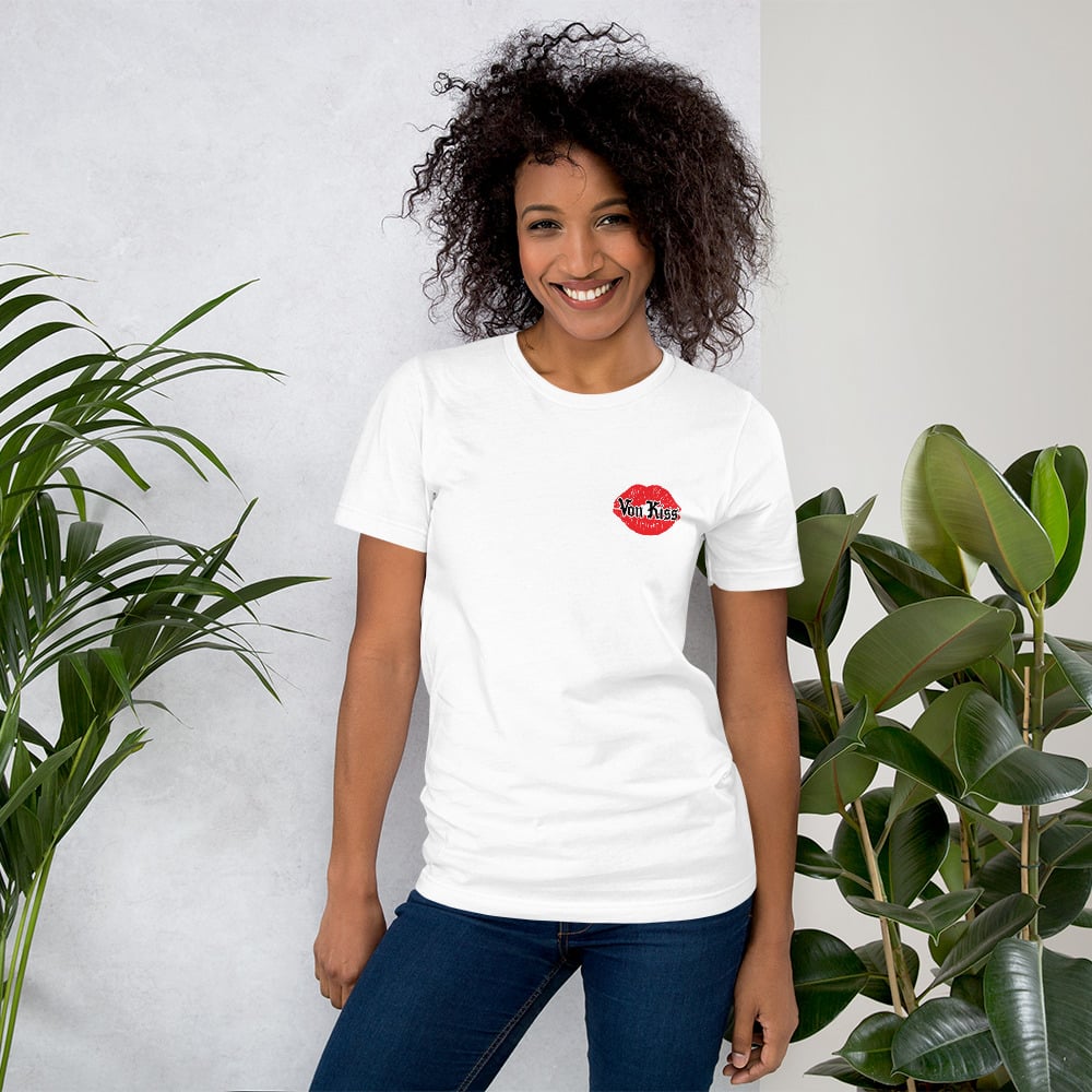Image of White VK Logo Kiss Tee