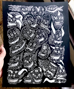 Image of Will Carsola “21 Creeps” Screen Print 11 x 14” Black / Silver