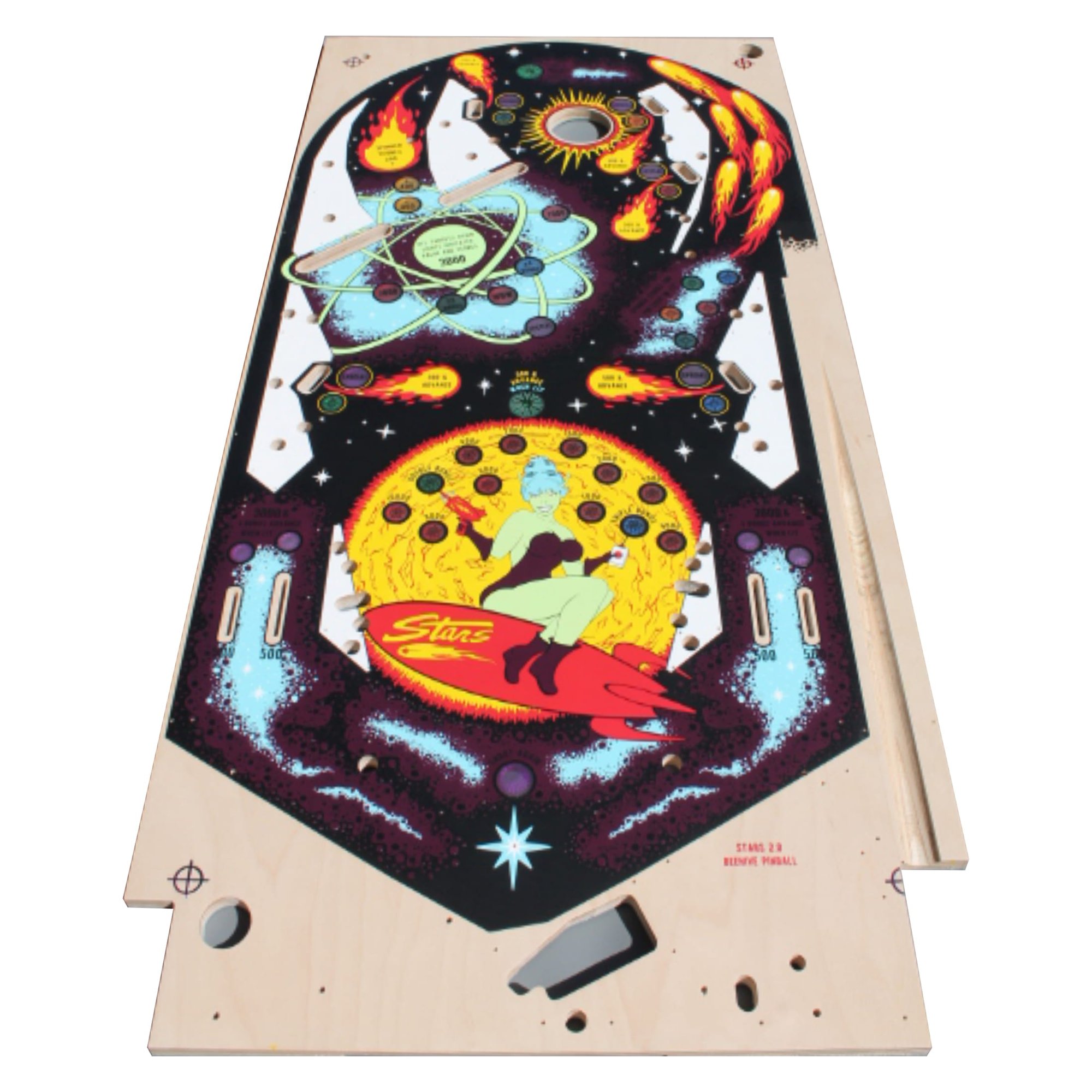 Stars 2.0 - Custom Art Playfield | Beehive Pinball