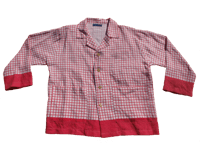 red grid shirt