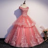 Beautiful Pink Tulle Quinceanera Dress, Ball Gown Sweet 16 Formal Dress