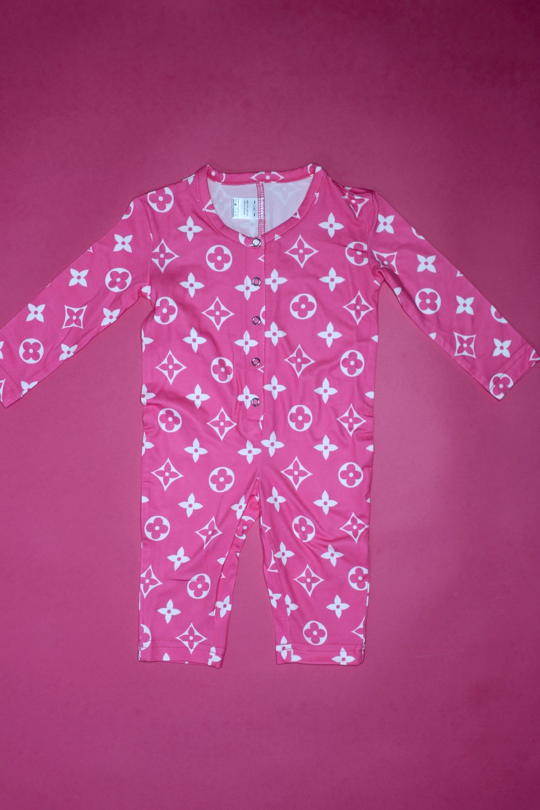 White/Pink LV onesie