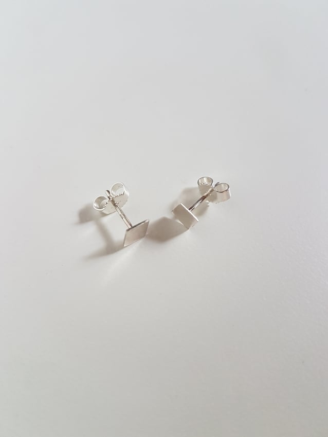 Image of Silver Square Studs