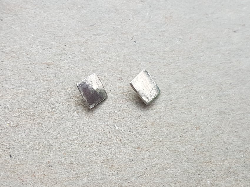 Image of Silver Square Studs