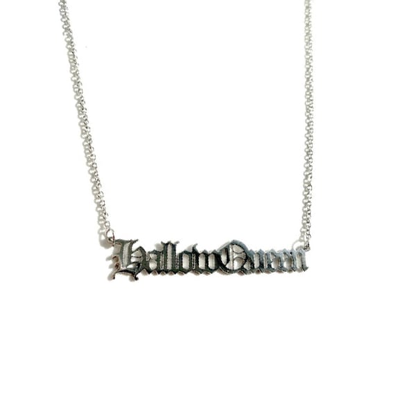Image of Hallow Queen Stainless Steel Script Necklace