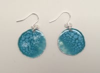 Image 1 of Turquoise aluminium earrings