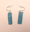 Turquoise aluminium earrings