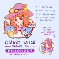 [ PREORDER ] Galaxy Witch with Whales Enamel Pin