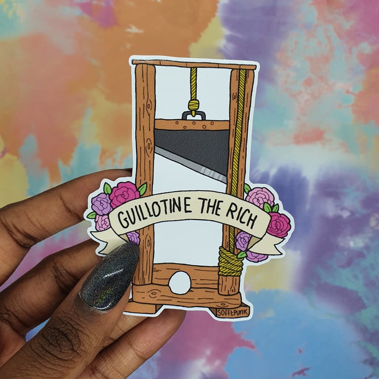 Guillotine the Rich Sticker