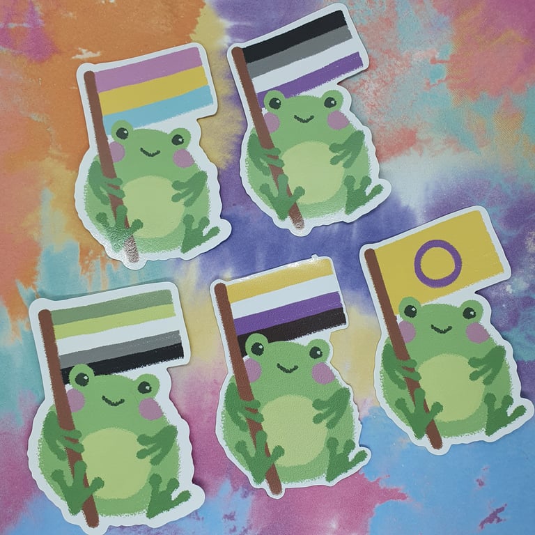 Frog Pride Flag Stickers | Sofftpunk