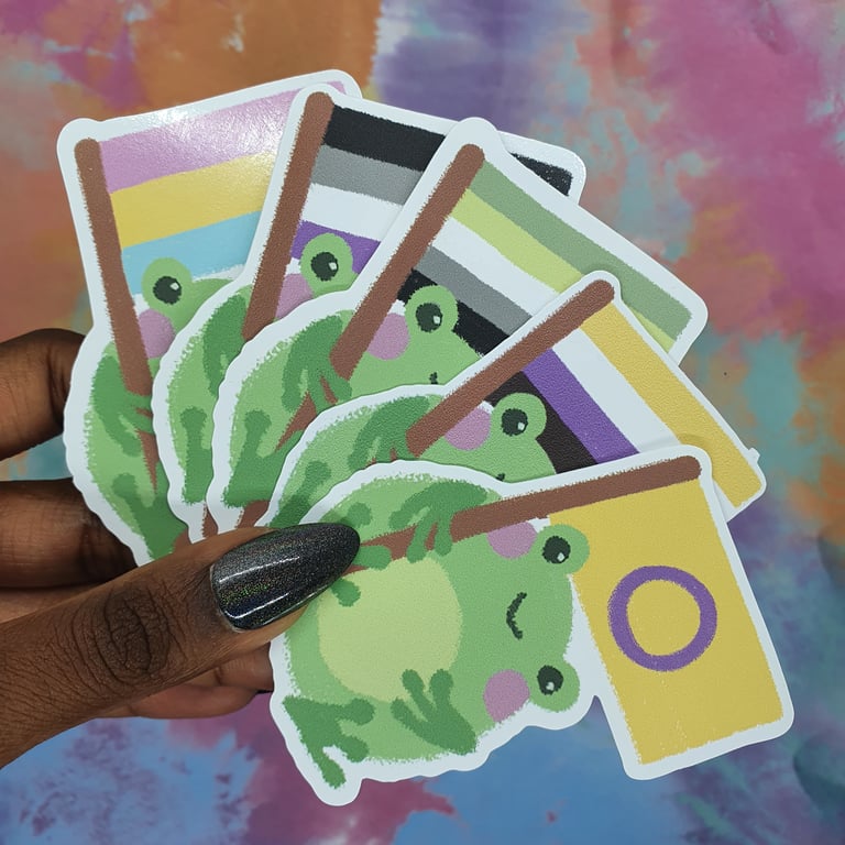 Frog Pride Flag Stickers  Image 4