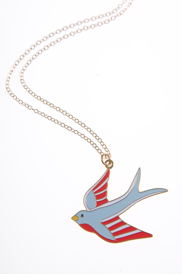 Swallow Necklace Gold