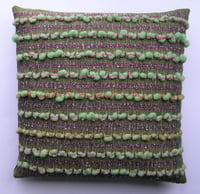 Image 1 of Statement Decorative Textual Handwoven Cushion