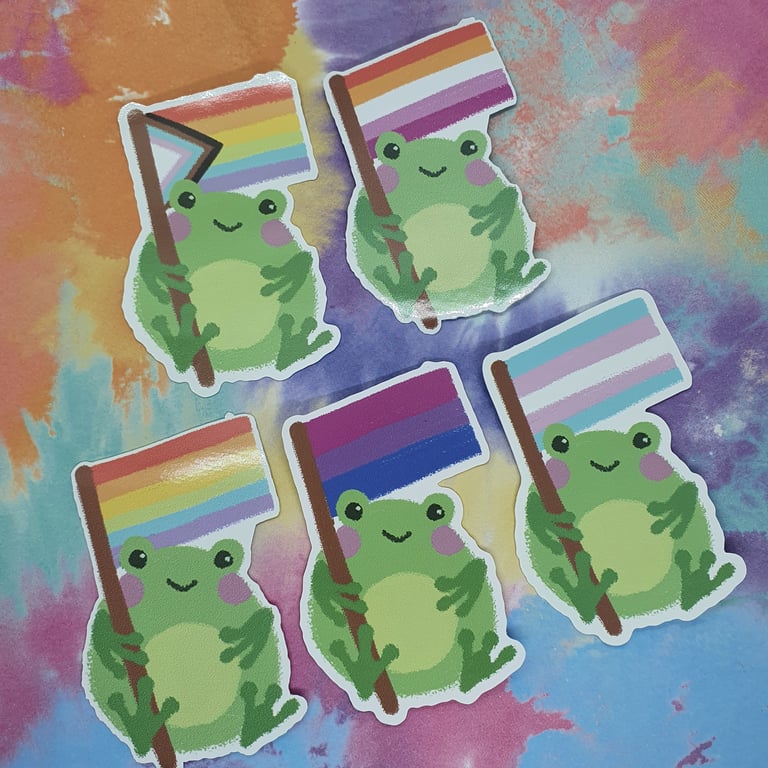 Frog Pride Flag Stickers
