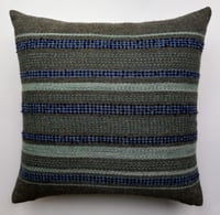 Image 1 of Handwoven Shades Of Blue Cushion