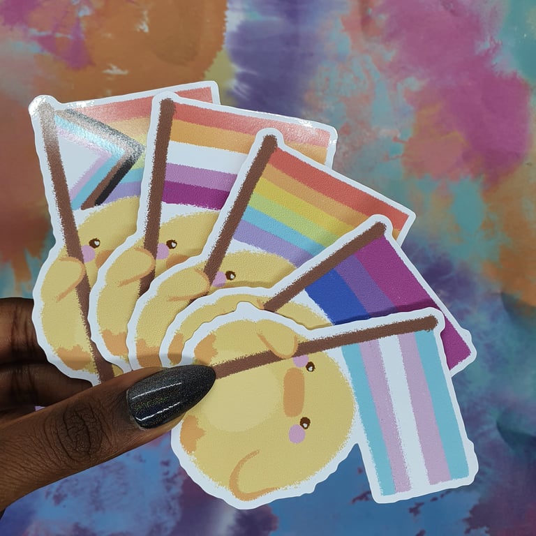 Bird Pride Flag Sticker Image 3